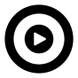 play button icon in a black circle